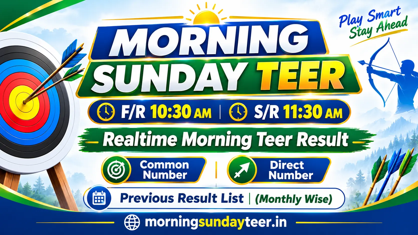 Morning Sunday Teer Result Infographic